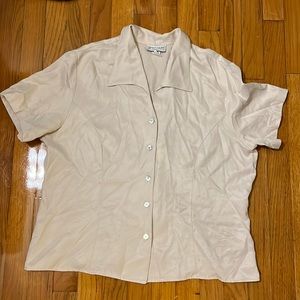 Very Light Pink Short Sleeve Button Up